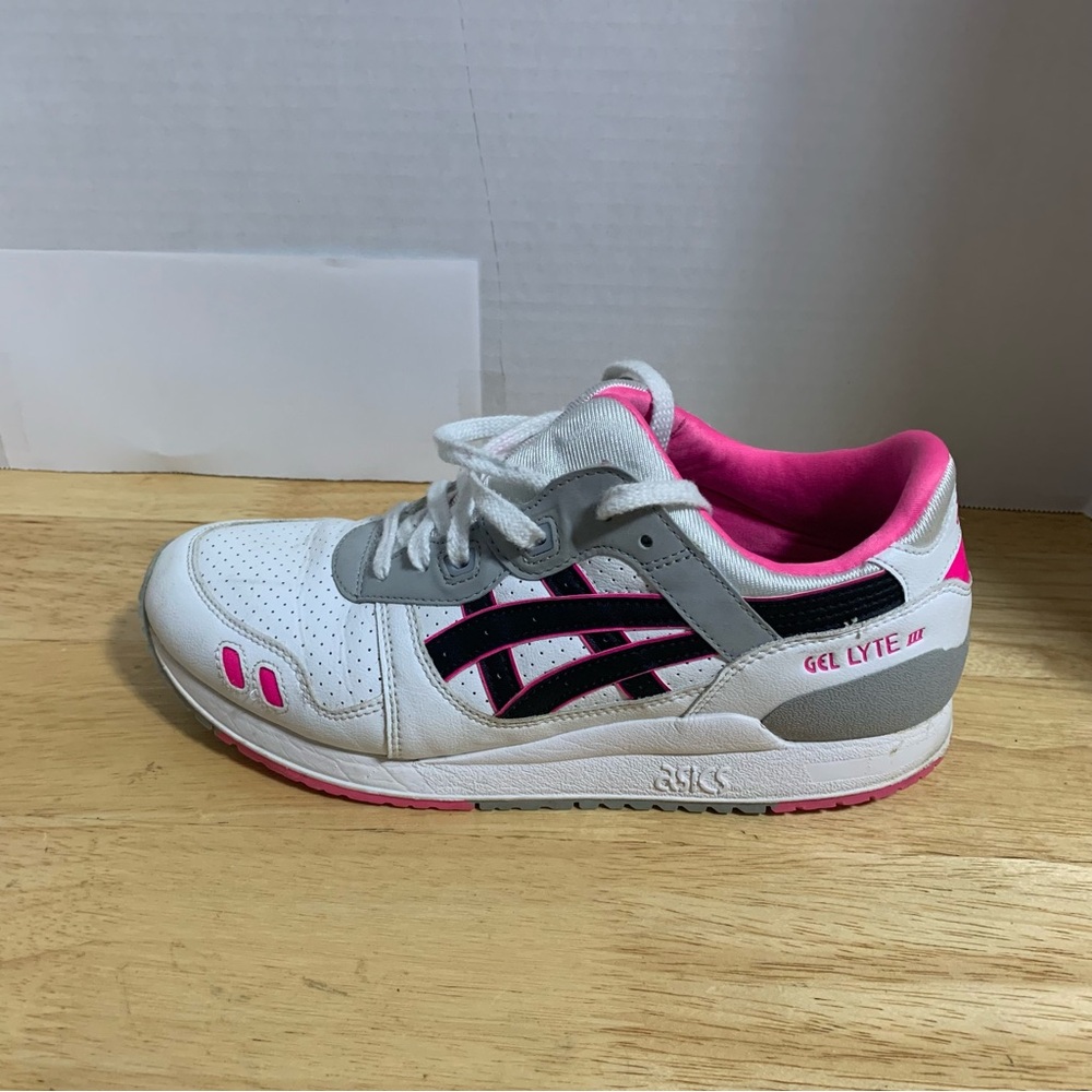 Asics Gel-Lyte III LEATHER White Pink‎ Black [C6C3Y] US 6.5 EUR 39.5 CM 25